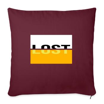 lost kein plan digga verpeilt und jung - Sofakissenbezug 45 x 45 cm - Burgunderrot - Vorne
