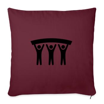 groupe de démonstration - Housse de coussin décorative 45 x 45 cm - bordeaux - Devant
