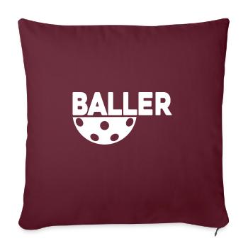 Floorball FLOORBALLjoueur de floorballer FLOORBALL - Housse de coussin décorative 45 x 45 cm - bordeaux - Devant