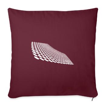 Points géométriques sur la surface d’horizon incurvée - Housse de coussin décorative 45 x 45 cm - bordeaux - Devant