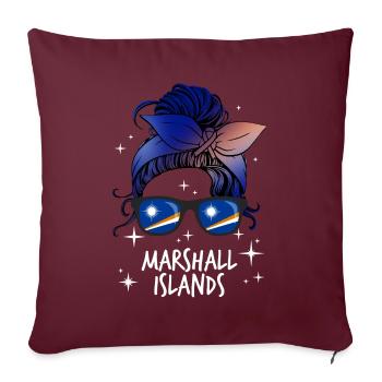 Marshall (Îles) - Housse de coussin décorative 45 x 45 cm - bordeaux - Devant