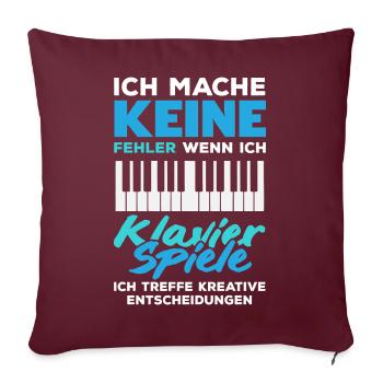 Piano Klavier Musiker Geschenk Geschenkidee - Sofakissenbezug 45 x 45 cm - Burgunderrot - Vorne