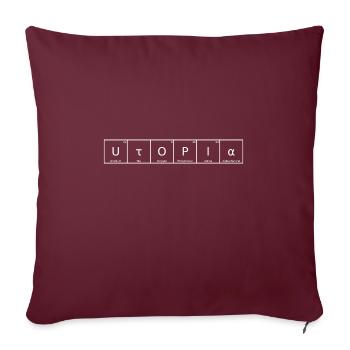 Utopia Name Vorname Chemie Periodensystem Elemente - Sofakissenbezug 45 x 45 cm - Burgunderrot - Vorne