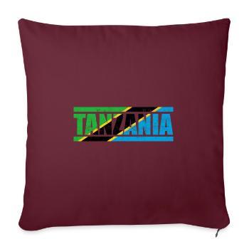 Tanzanie - Housse de coussin décorative 45 x 45 cm - bordeaux - Devant