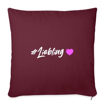 Liebling Herz - Sofakissenbezug 45 x 45 cm - Burgunderrot - Vorne