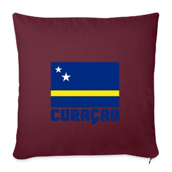 Curaçao - Housse de coussin décorative 45 x 45 cm - bordeaux - Devant