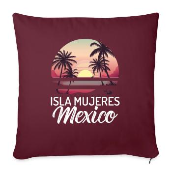 ISLA MUJERES MEXIQUE T-SHIRT - Housse de coussin décorative 45 x 45 cm - bordeaux - Devant