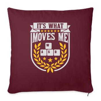 c’est ce qui m’émeut - Housse de coussin décorative 45 x 45 cm - bordeaux - Devant