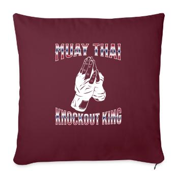 Muay Thai Boxe Muay Thai - Housse de coussin décorative 45 x 45 cm - bordeaux - Devant
