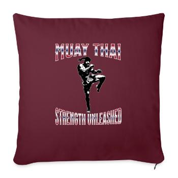 Muay Thai Boxe Muay Thai - Housse de coussin décorative 45 x 45 cm - bordeaux - Devant
