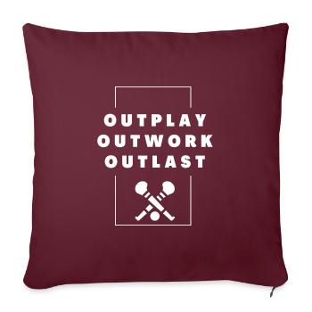 Hurling: Outwork. Déjouer. Survivre. - Housse de coussin décorative 45 x 45 cm - bordeaux - Devant