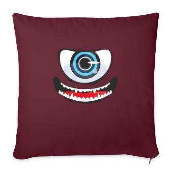 Monster Kostüm T-Shirt Für Kinder - Sofakissenbezug 45 x 45 cm - Burgunderrot - Vorne