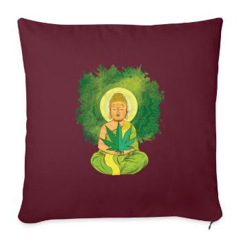 Pothead T-Shirt 420 cannabis - Sofa pillowcase 17,3'' x 17,3'' (45 x 45 cm) - burgundy - Front