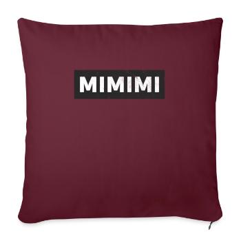 Tshirt MIMIMI cadeau de crybaby - Housse de coussin décorative 45 x 45 cm - bordeaux - Devant