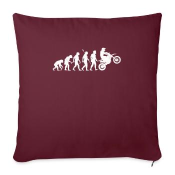 Biker Motorcyclist Motorcycle Evolution - Sofa pillowcase 17,3'' x 17,3'' (45 x 45 cm) - burgundy - Front