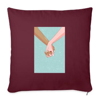 Gegen Rassismus Tshirt - Sofakissenbezug 45 x 45 cm - Burgunderrot - Vorne