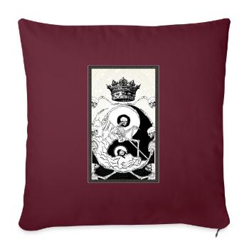 The death Tarot card reader - Sofa pillowcase 17,3'' x 17,3'' (45 x 45 cm) - burgundy - Front