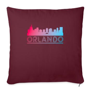 Orlando Stadt Reisen - Sofakissenbezug 45 x 45 cm - Burgunderrot - Vorne