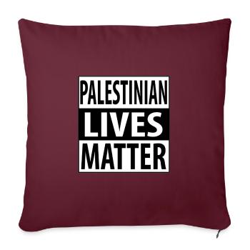 Palestine Liberté libre Liberté Gaza - Housse de coussin décorative 45 x 45 cm - bordeaux - Devant