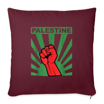 Palestine Liberté libre Liberté Gaza - Housse de coussin décorative 45 x 45 cm - bordeaux - Devant