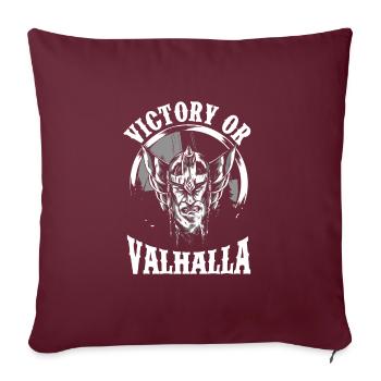 Sieg Oder Walhalla wikinger - Sofakissenbezug 45 x 45 cm - Burgunderrot - Vorne