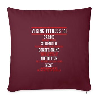 Viking fitness 101 - Housse de coussin décorative 45 x 45 cm - bordeaux - Devant