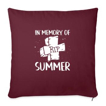 En mémoire de l’été - Housse de coussin décorative 45 x 45 cm - bordeaux - Devant