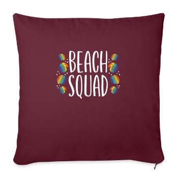 Troupe de plage - Housse de coussin décorative 45 x 45 cm - bordeaux - Devant