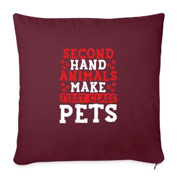 Faire des animaux de compagnie de première classe - Housse de coussin décorative 45 x 45 cm - bordeaux - Devant