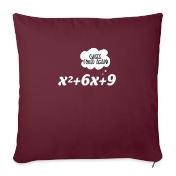 Malédictions à nouveau contrecarrées en mathématiques - Housse de coussin décorative 45 x 45 cm - bordeaux - Devant