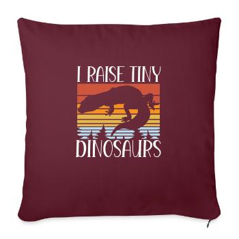 J’élève de petits dinosaures - Housse de coussin décorative 45 x 45 cm - bordeaux - Devant