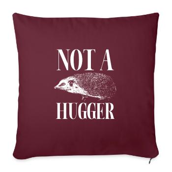 Pas de câlin - Housse de coussin décorative 45 x 45 cm - bordeaux - Devant