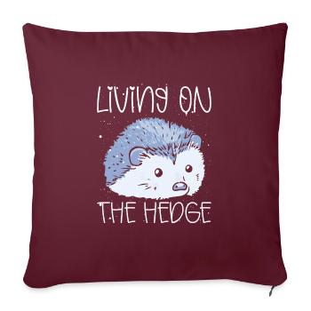 La vie sur les hérissons - Housse de coussin décorative 45 x 45 cm - bordeaux - Devant