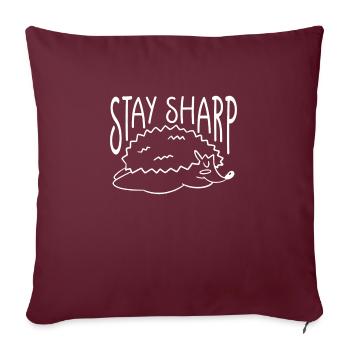 Restez à l’affût - Housse de coussin décorative 45 x 45 cm - bordeaux - Devant