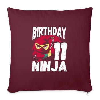 Cool Ninja pour vos 11 ans - Housse de coussin décorative 45 x 45 cm - bordeaux - Devant