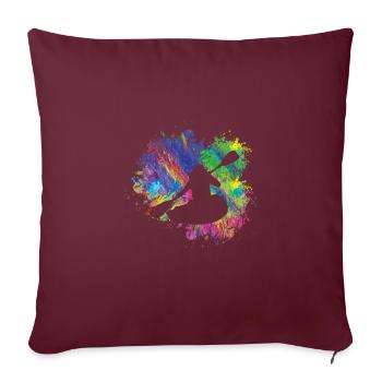 Canoë en été - Housse de coussin décorative 45 x 45 cm - bordeaux - Devant