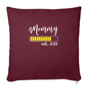 Chargement de maman 2022 - Housse de coussin décorative 45 x 45 cm - bordeaux - Devant