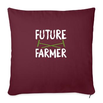 Futur agriculteur - Housse de coussin décorative 45 x 45 cm - bordeaux - Devant
