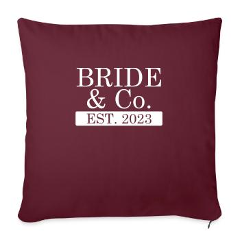 Année 2023 - Housse de coussin décorative 45 x 45 cm - bordeaux - Devant