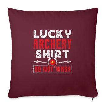 Chemise de tir à l’arc heureuse - Housse de coussin décorative 45 x 45 cm - bordeaux - Devant