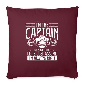 Disons simplement que j’ai toujours - Housse de coussin décorative 45 x 45 cm - bordeaux - Devant