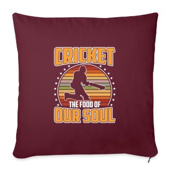 Le cricket, la nourriture de notre âme - Housse de coussin décorative 45 x 45 cm - bordeaux - Devant