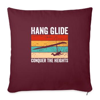 Deltaplane vers les hauteurs - Housse de coussin décorative 45 x 45 cm - bordeaux - Devant