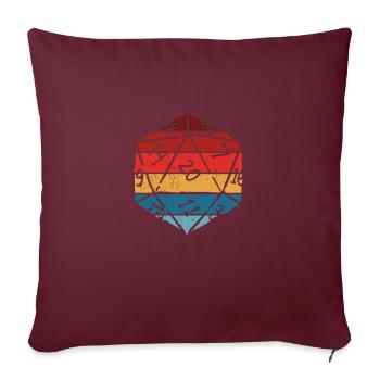 Dés de jeu fantastique - Housse de coussin décorative 45 x 45 cm - bordeaux - Devant