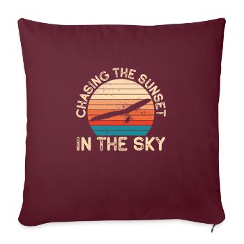 À la recherche du coucher de soleil le - Housse de coussin décorative 45 x 45 cm - bordeaux - Devant