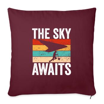 Le ciel vous attend - Housse de coussin décorative 45 x 45 cm - bordeaux - Devant