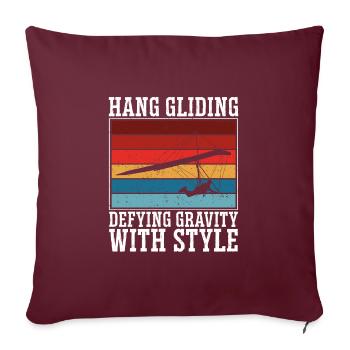 Défier la gravité avec style - Housse de coussin décorative 45 x 45 cm - bordeaux - Devant