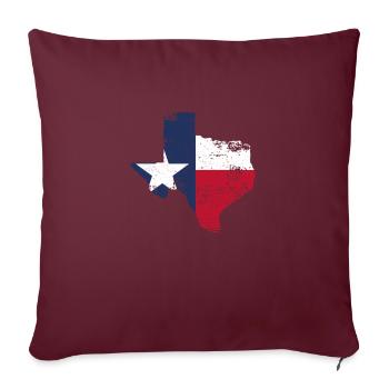 J’aime l’état du Texas - Housse de coussin décorative 45 x 45 cm - bordeaux - Devant
