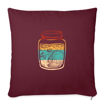 Levain coloré - Housse de coussin décorative 45 x 45 cm - bordeaux - Devant