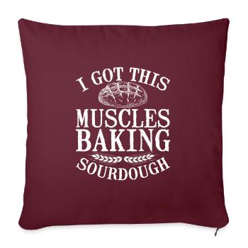 J’ai ces muscles du levain - Housse de coussin décorative 45 x 45 cm - bordeaux - Devant